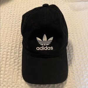 adidas Black Cap with White Trefoil Logo